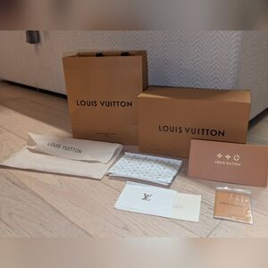 LV Everything But The Bag Bundle🤎Shopping Bag, Tissue, Dusty, Box, Paperwork..